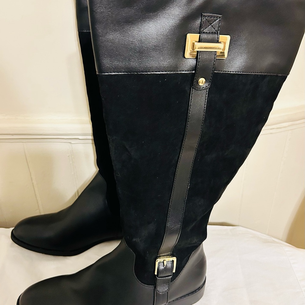 NWT Karen Scott-Deliee Black Riding Boots Size 11 Wide Width